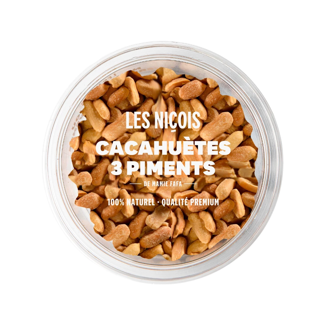 Cacahuètes 3 Piments, 110g - LES NIÇOIS