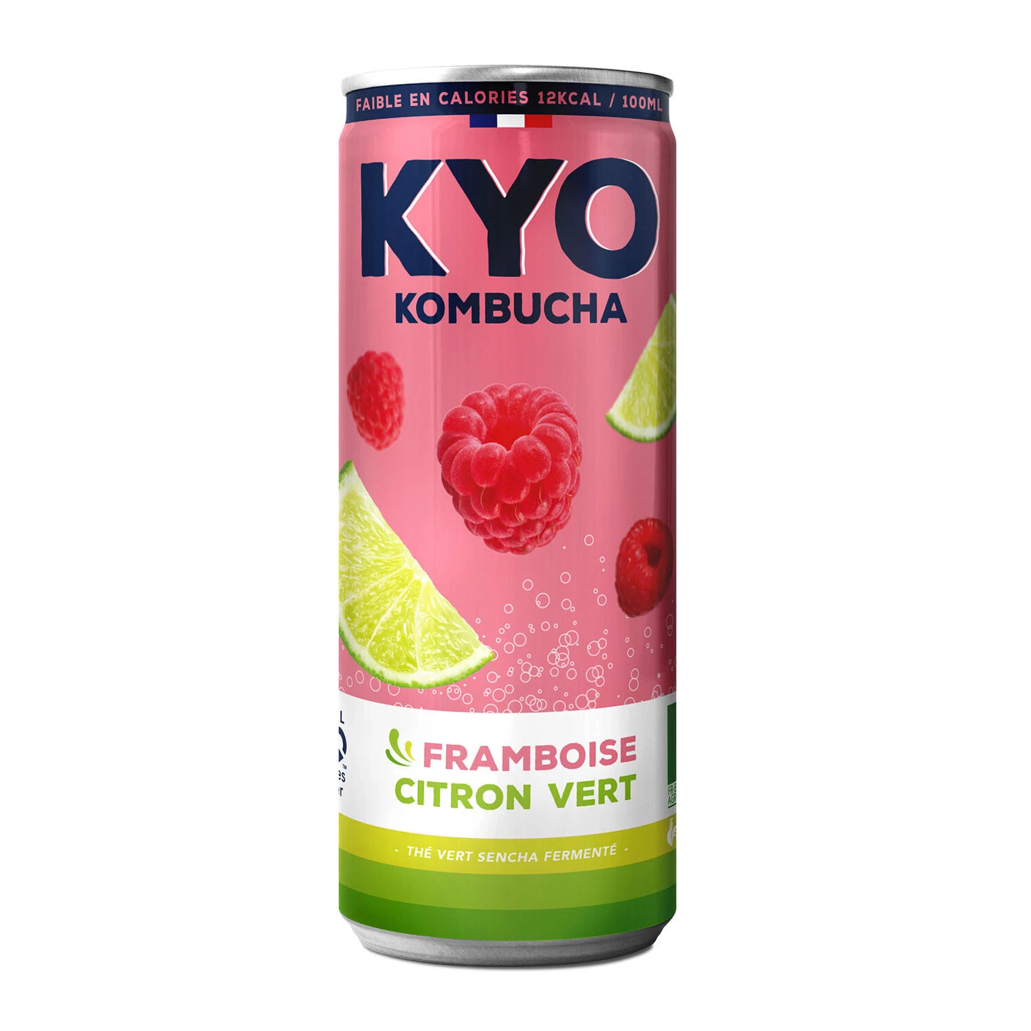 ラズベリーライム缶、33cl -  KYO KOMBUCHA