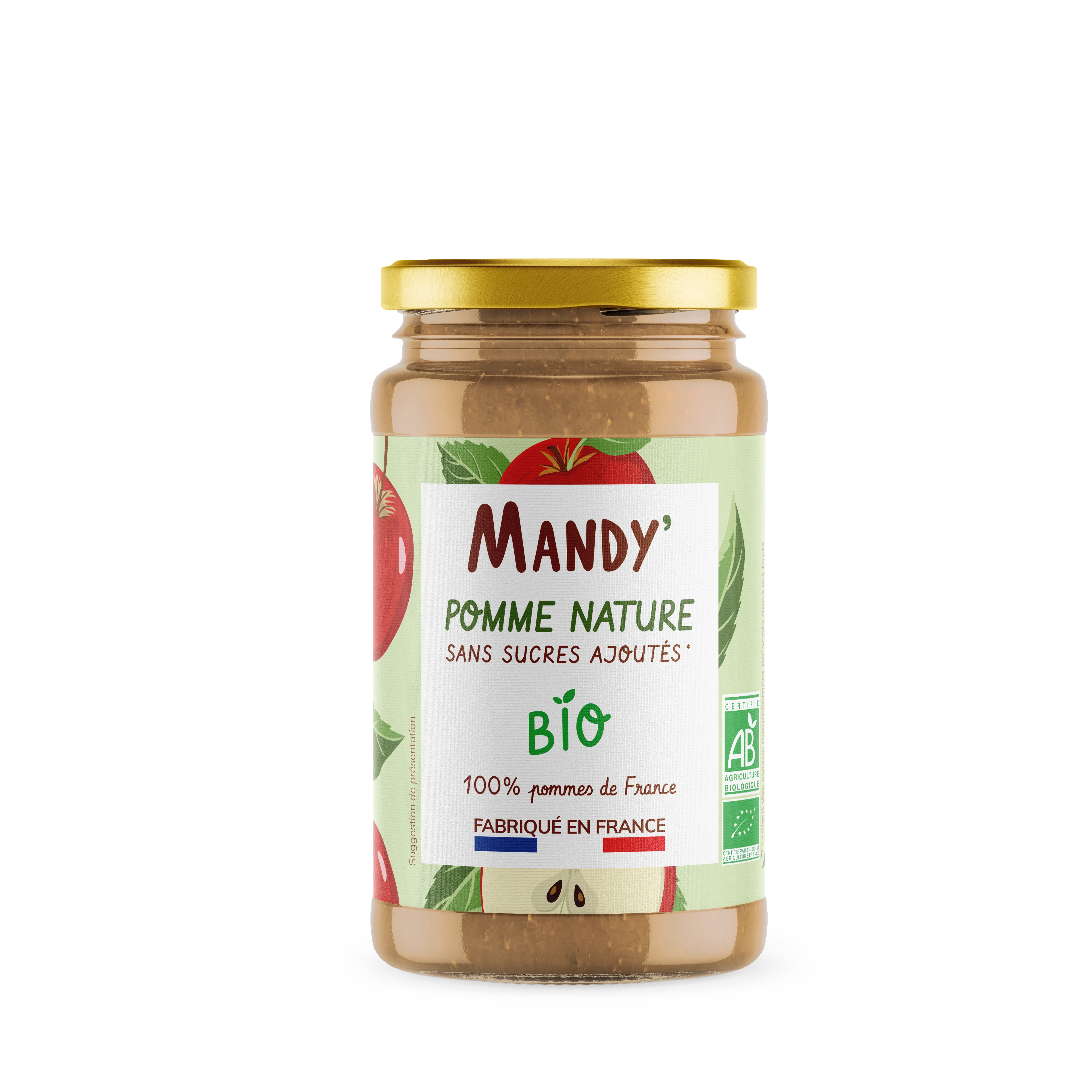 Puree De Pommes Bio 560 G X 6 - MANDY'