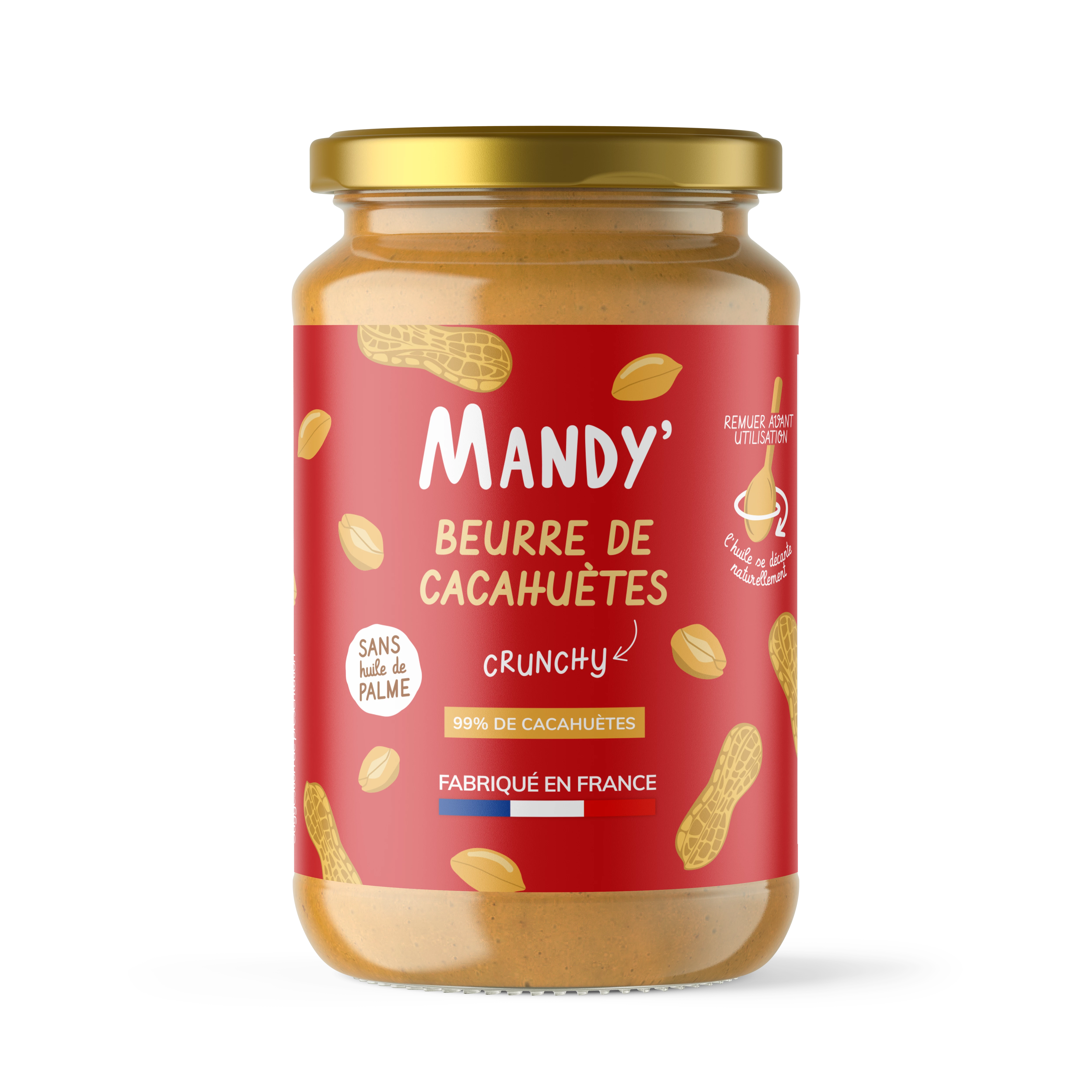 Peanut Butter With Pieces, 12x340g- MANDY'