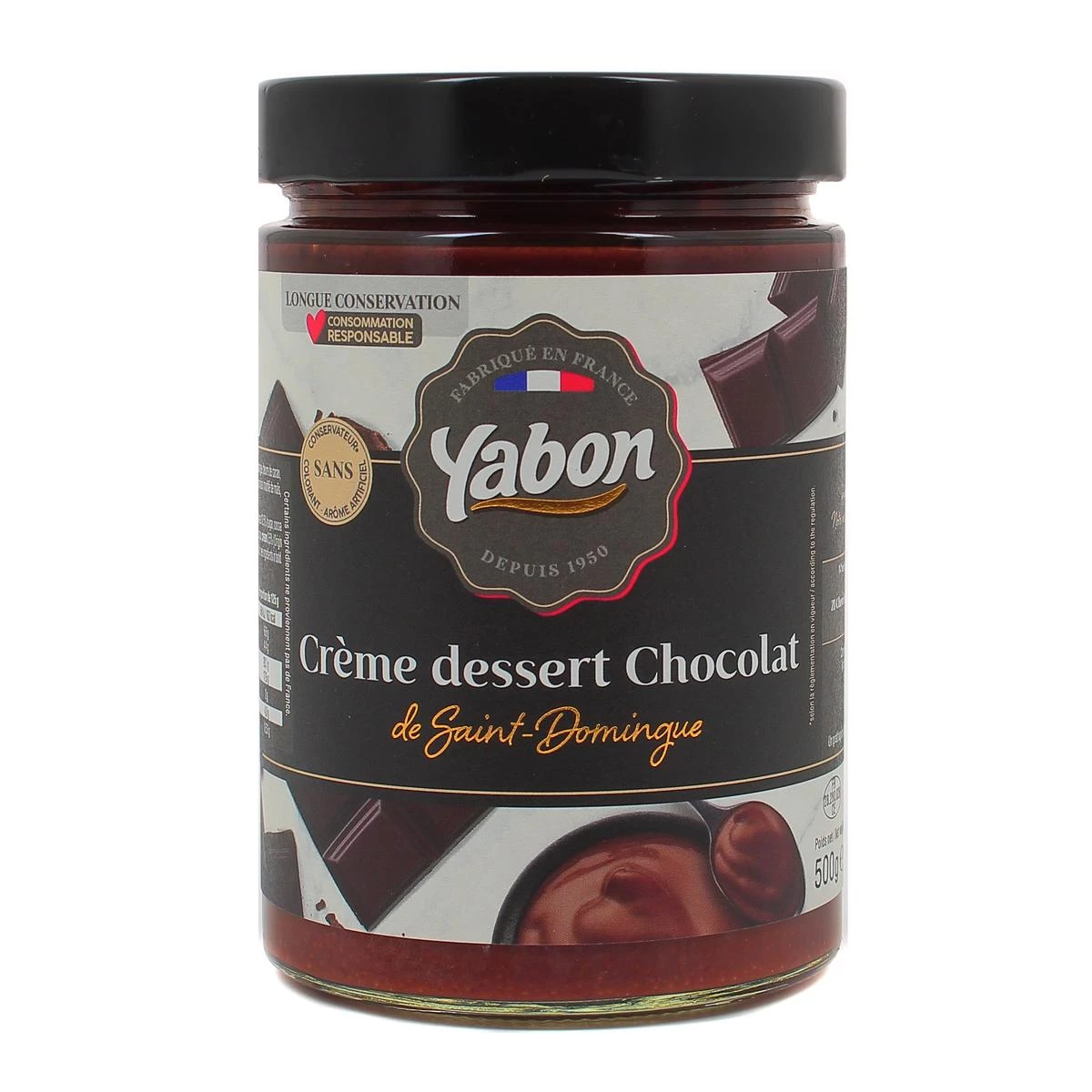 Crème Dessert Au Chocolat Noir 500g - Yabon