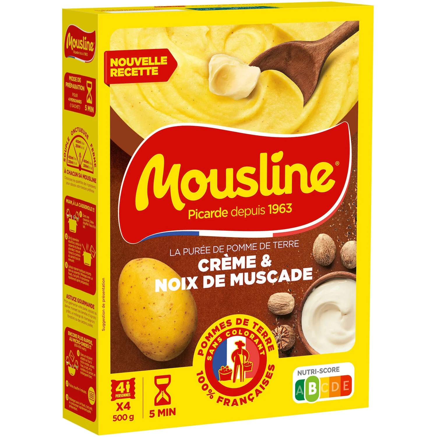 Mousline Purée Crème & Noix de Muscade, 500g - MAGGI