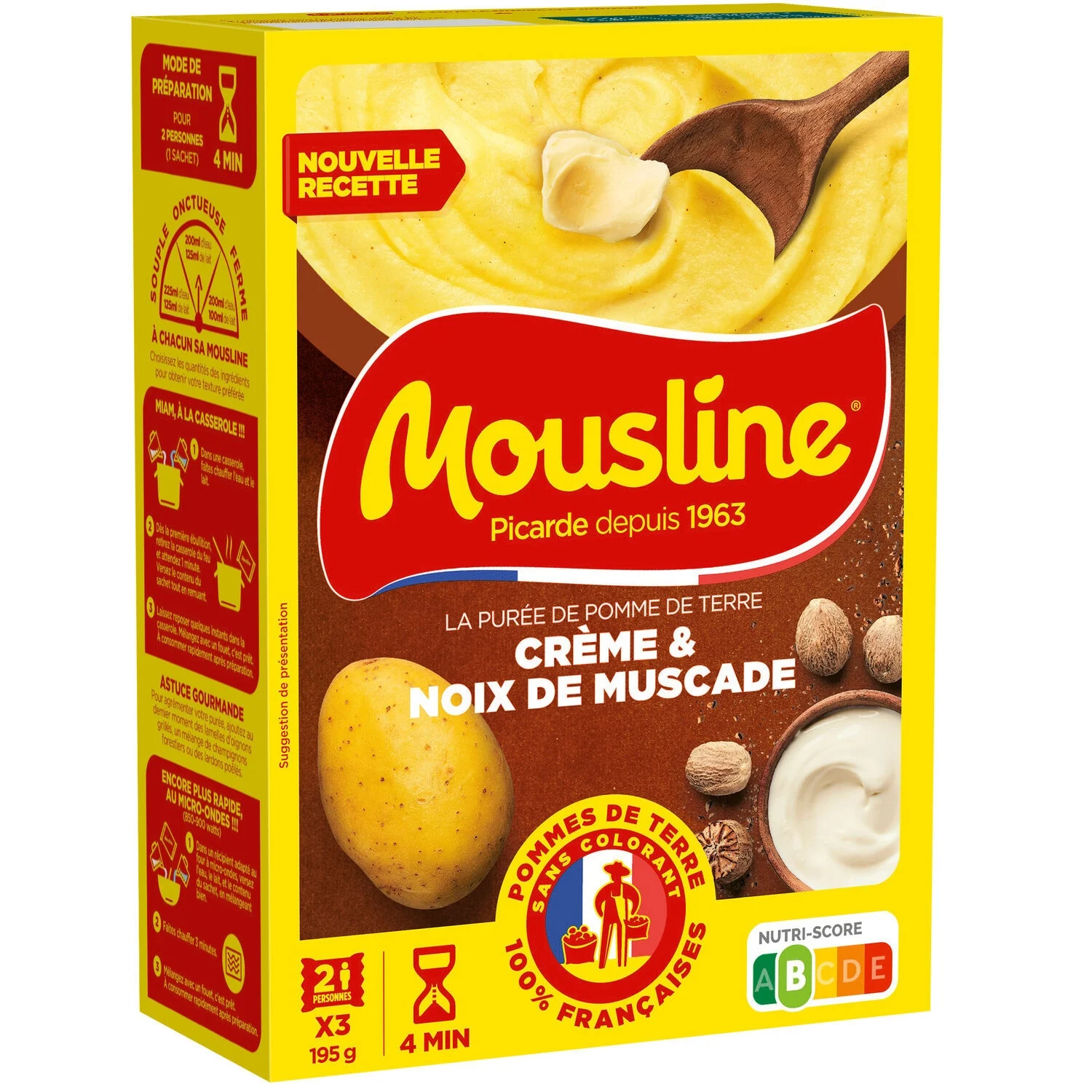 Mousline Purée Crème Noix de Muscade, 65g - MAGGI