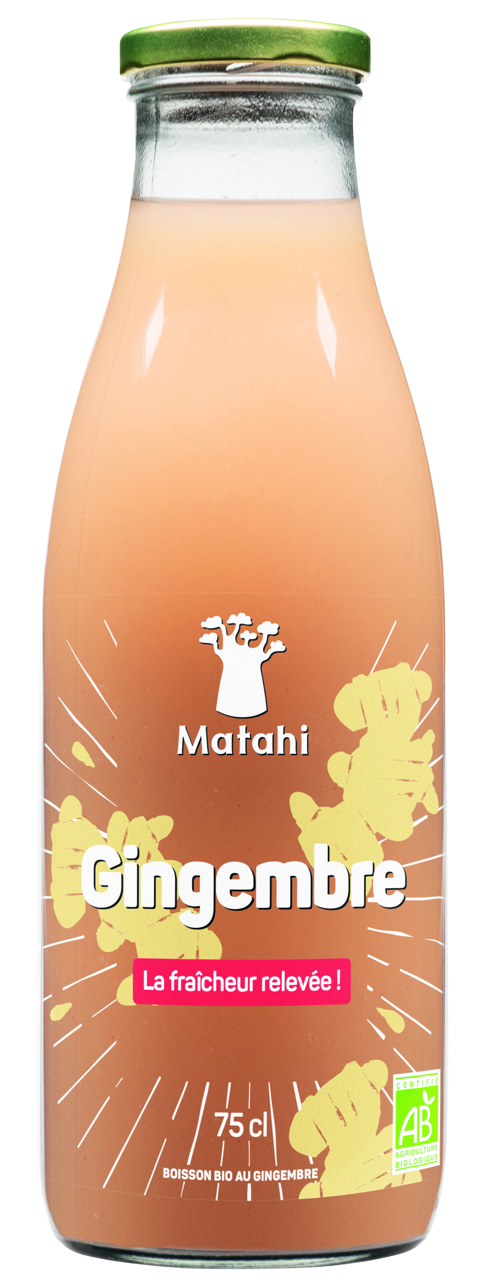 Organic Ginger Drink (6x75 Cl) - Matahi