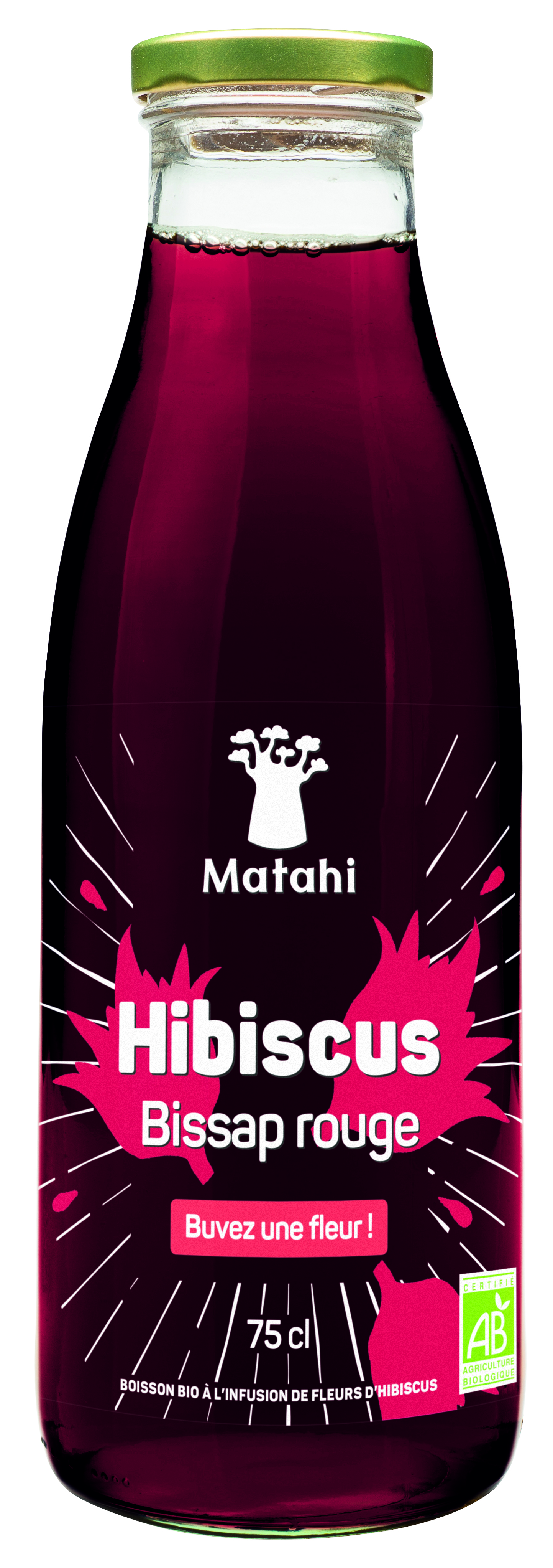 Biologische Hibiscusdrank (6x75 Cl) - Matahi