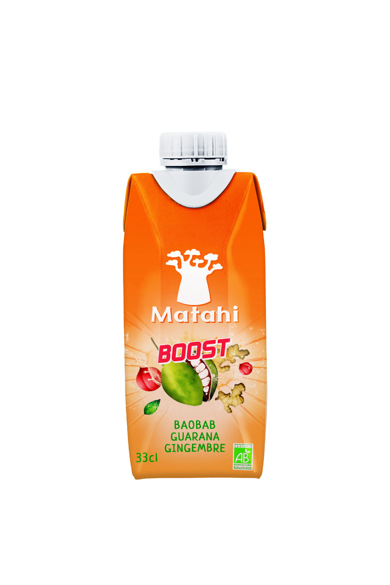 Bio Drink Mahati Boost Baobab Guarana Ginger 18x33cl - MATAHI