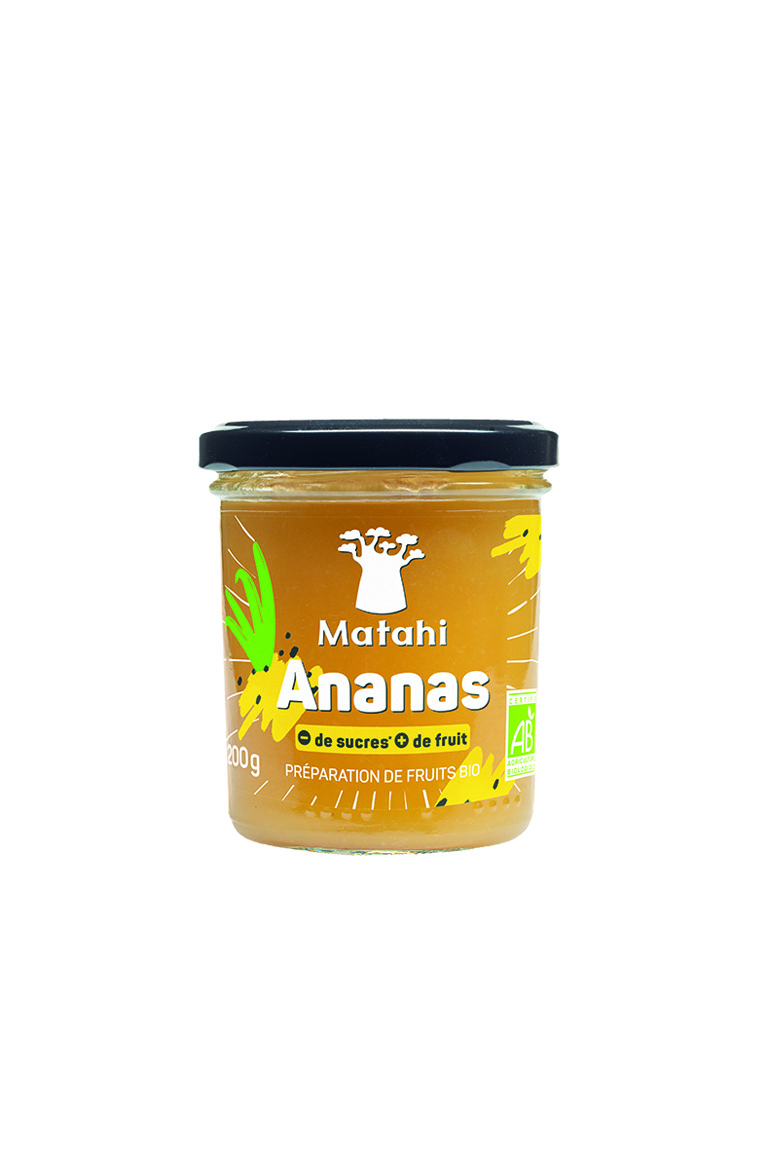 Préparation De Fruits Bio Ananas (12x200 G) - Matahi