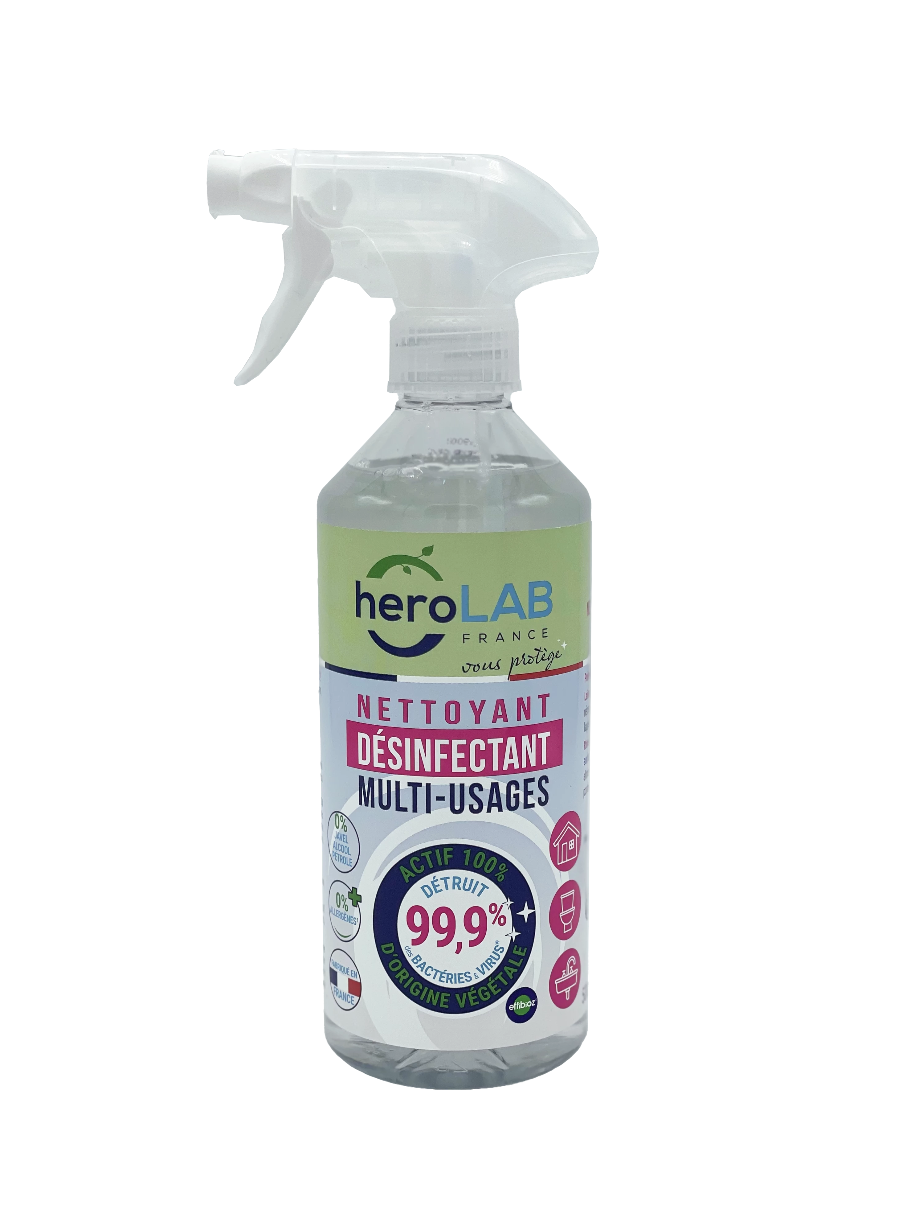 多用途消毒清洁剂，500ml - HEROLAB