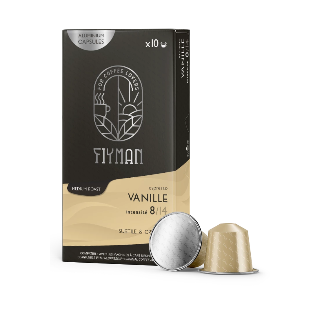 Café Vanille X10 Capsules Aluminium 55g compatible Nespresso