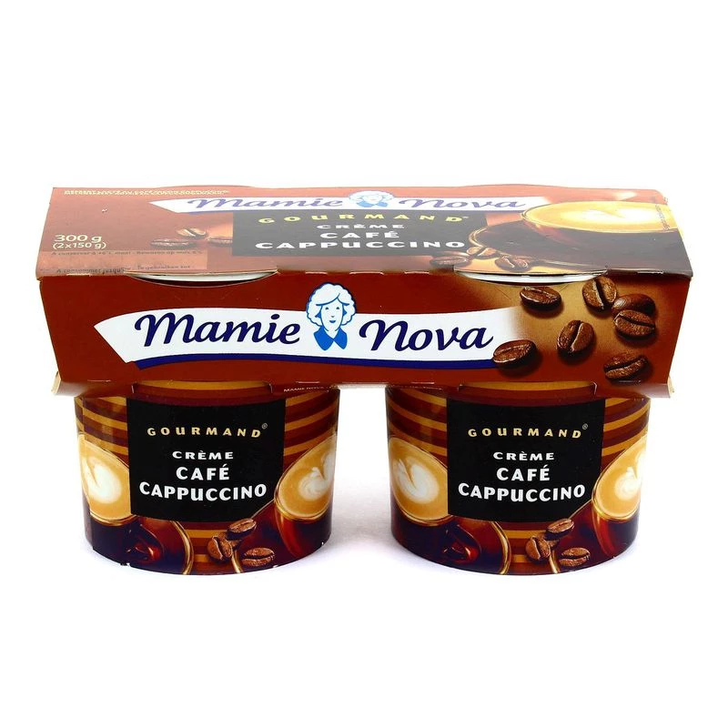 Yaourt Crème Gourmand Cafe Cappucino 2x150 - MAMIE NOVA