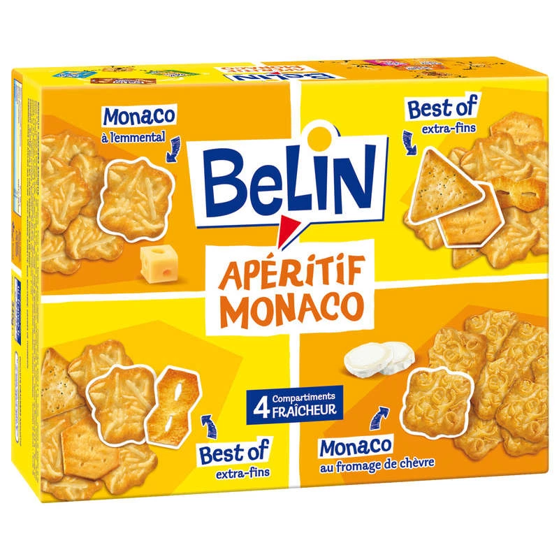 Aperitif Biscuits Monaco Aperitif Crackers, 340g - BELIN