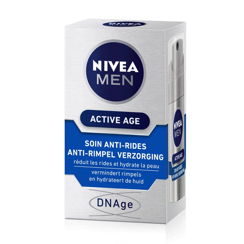 Crème Visage Homme Anti-rides Active Age Hyaluron 50ml - Nivea