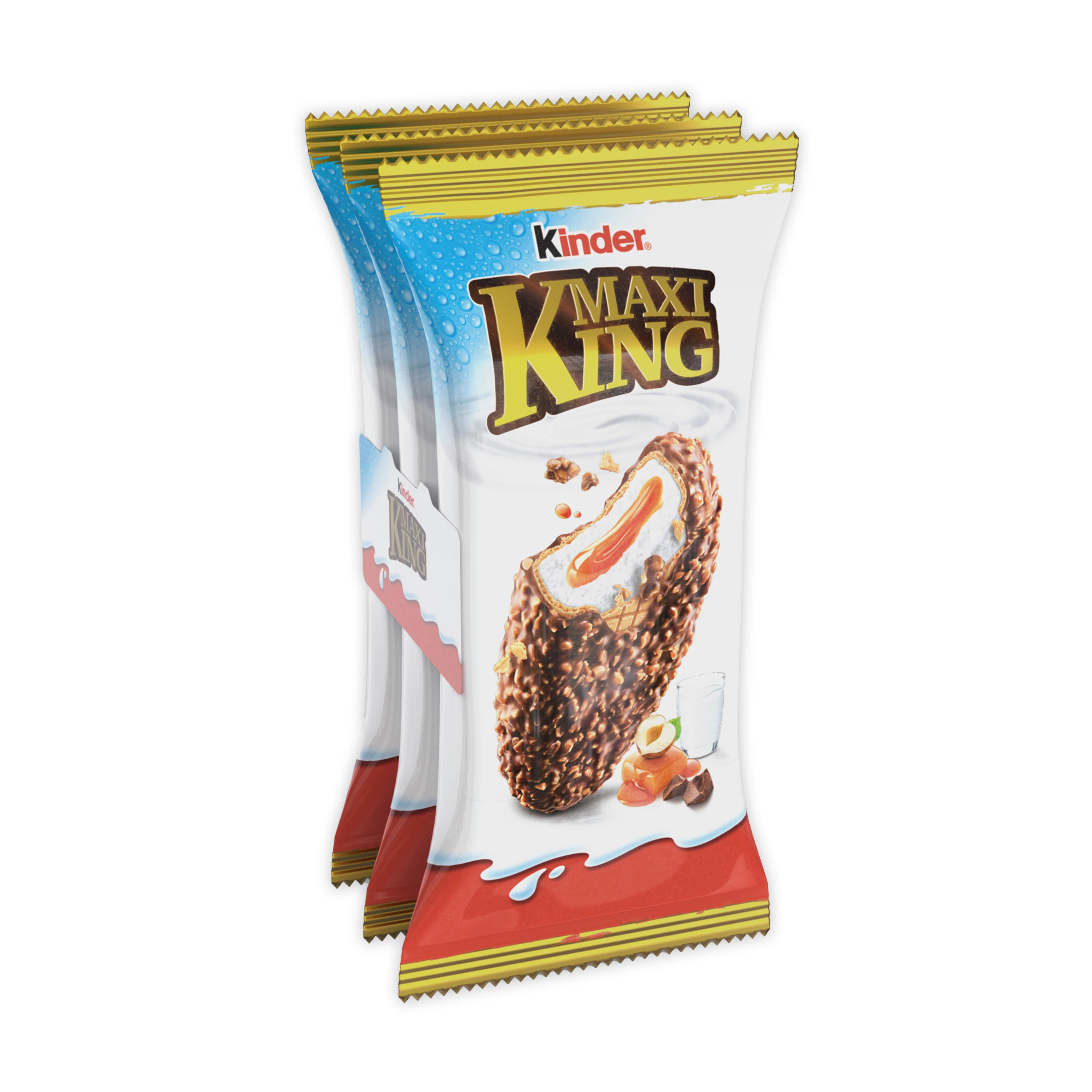 Maxi King Fines Gaufrettes Enrobées au Chocolat - 35g - KINDER