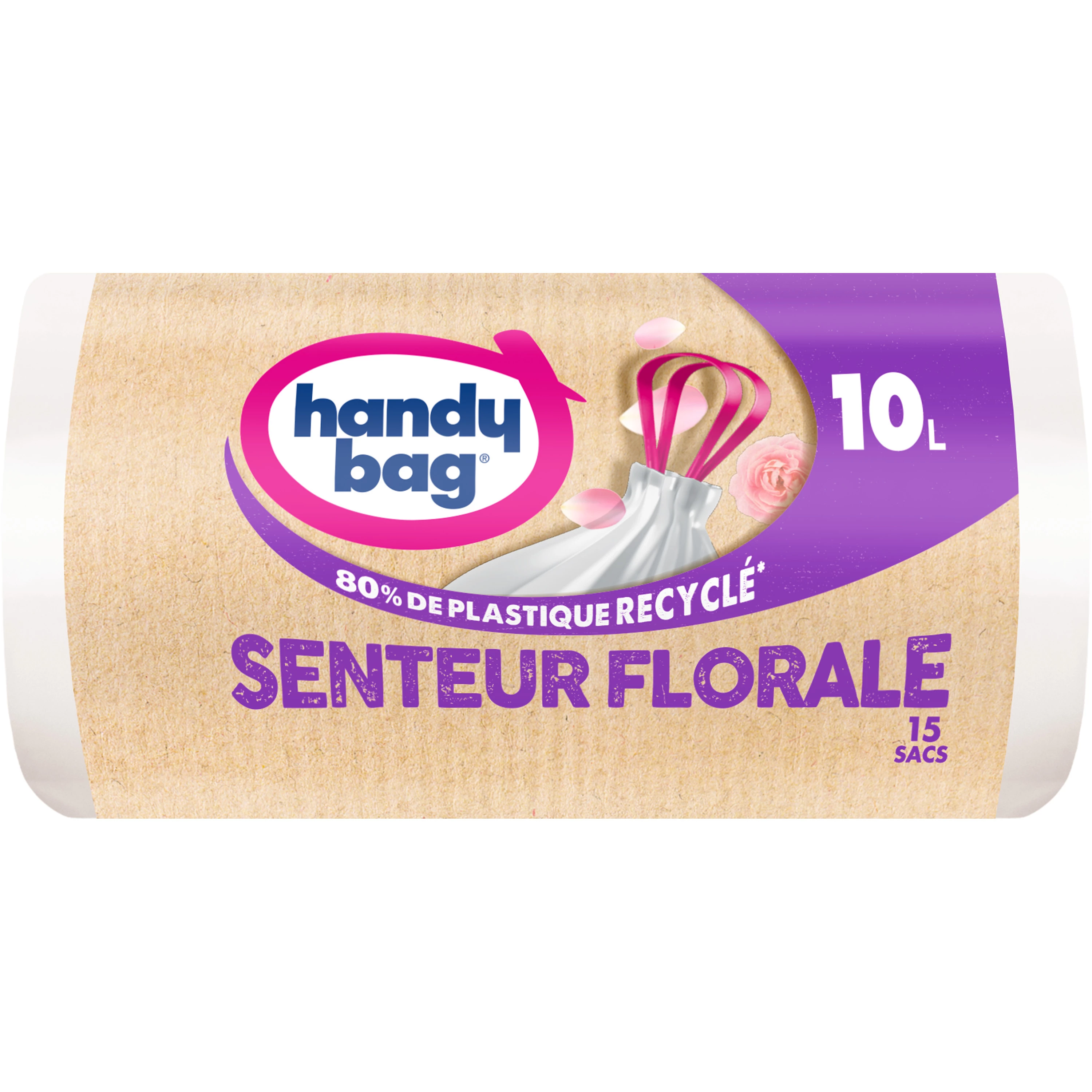 Sac poubelle senteur florale X15 10L - HANDY BAG