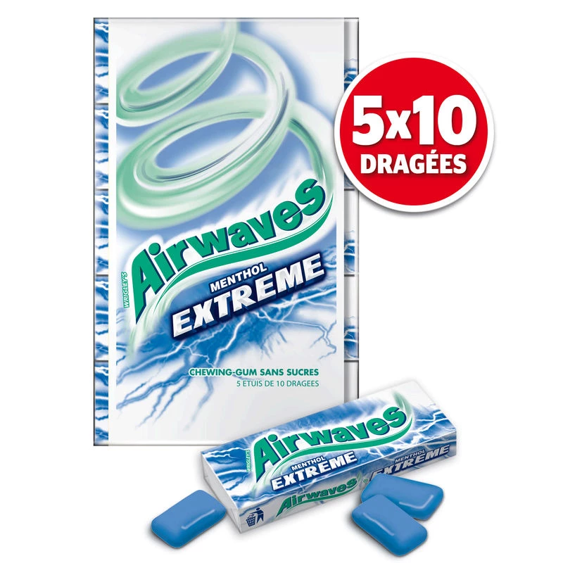 Kẹo cao su không đường Menthol Extreme; 14g - AIRWAVES