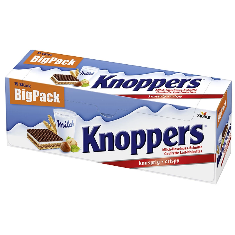 Milk and Hazelnut Biscuits 15x25g - KNOPPERS