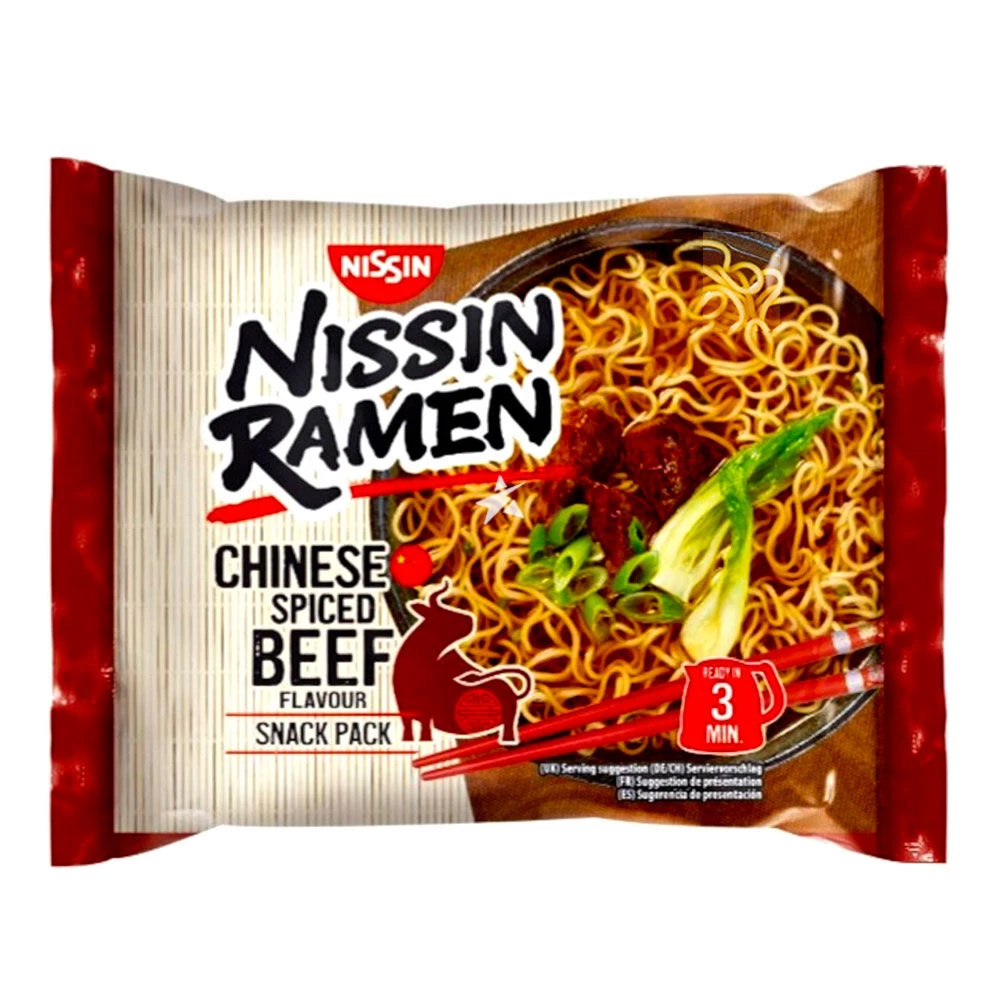袋ラーメン スパイスビーフ - NISSIN