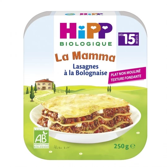 Món lasagna Bolognese hữu cơ cho bé từ 15 tháng 250g - HIPP