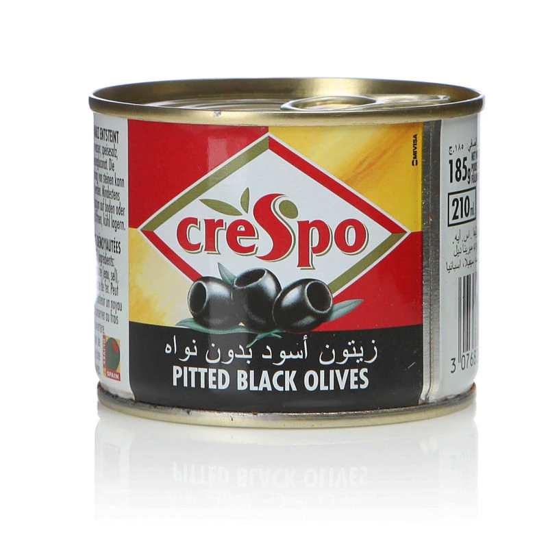 Olives noires dénoyautées 185g - CRESPO