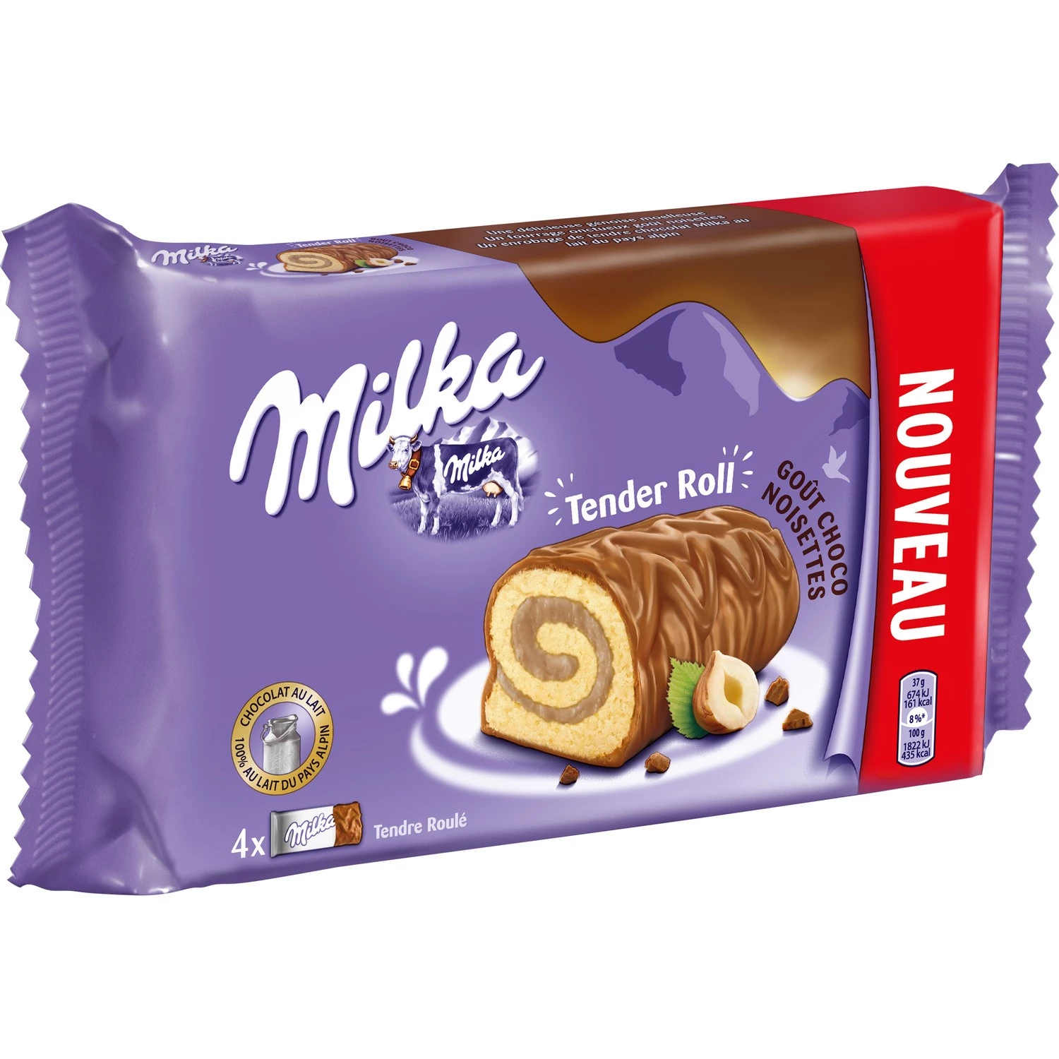 Chocolate hazelnut rolls 148g - MILKA