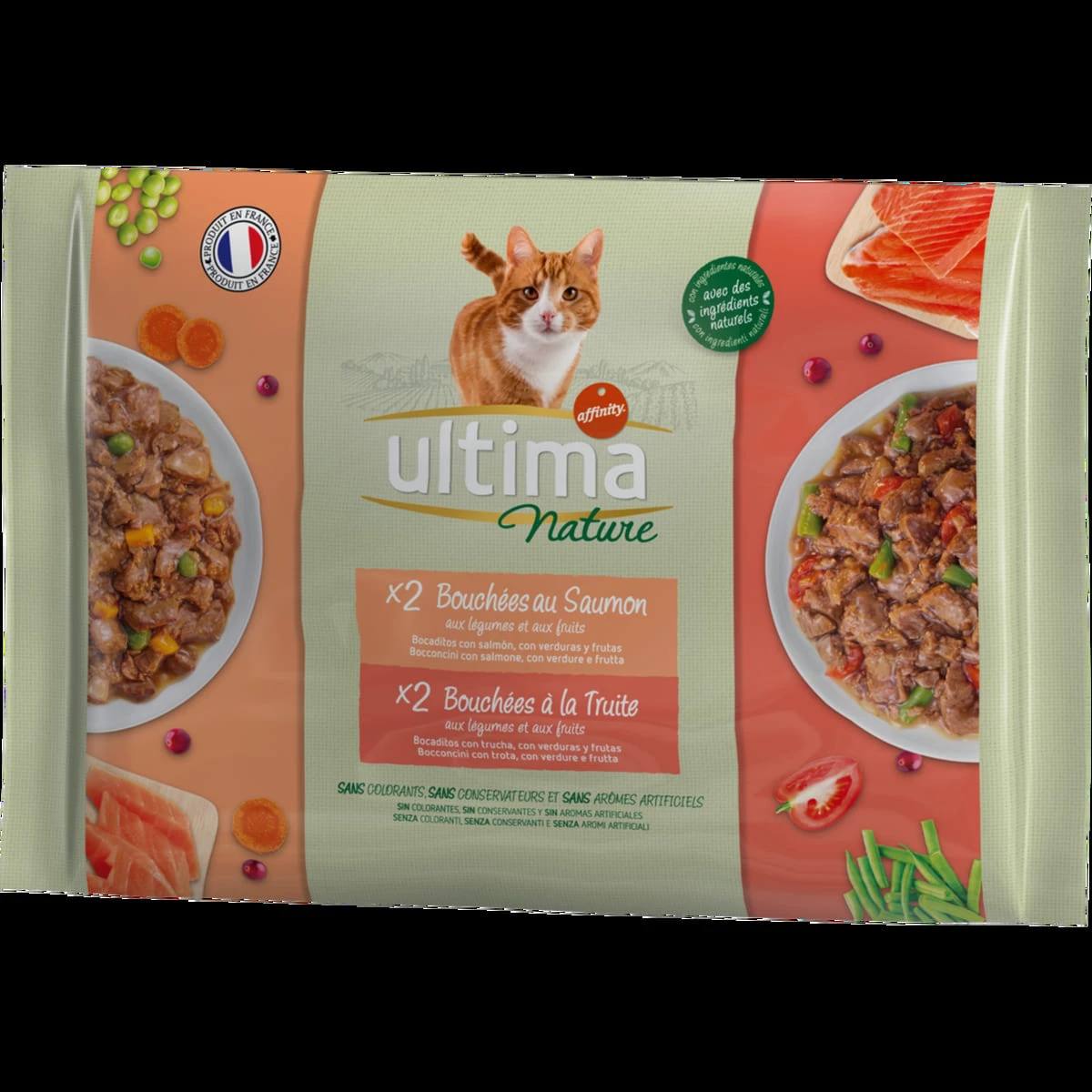 Pâtée pour chats saumon & truite 4x85g - ULTIMA