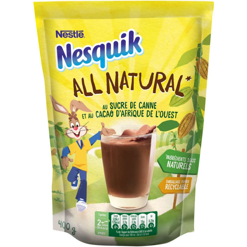 Nesquik Inst Cocoa Rawcane 400
