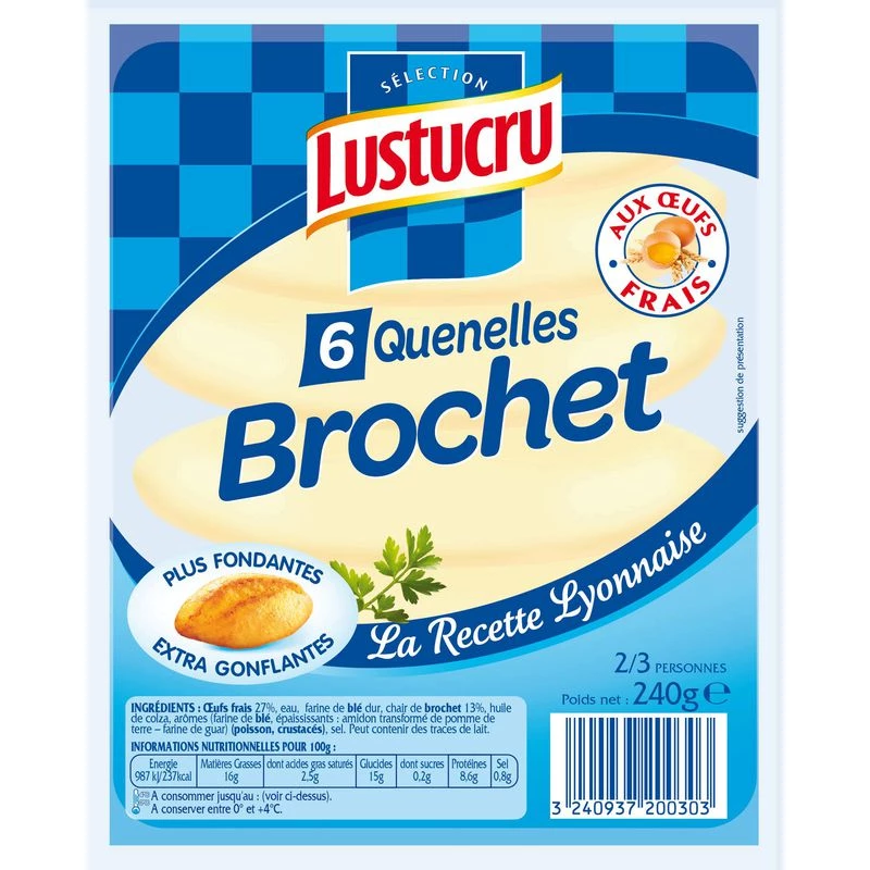 Quenell.brochet Lustu6x40g