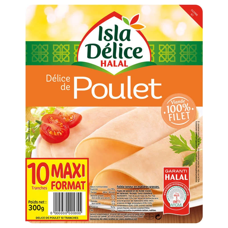 Delice Poulet 10t Halal 300g
