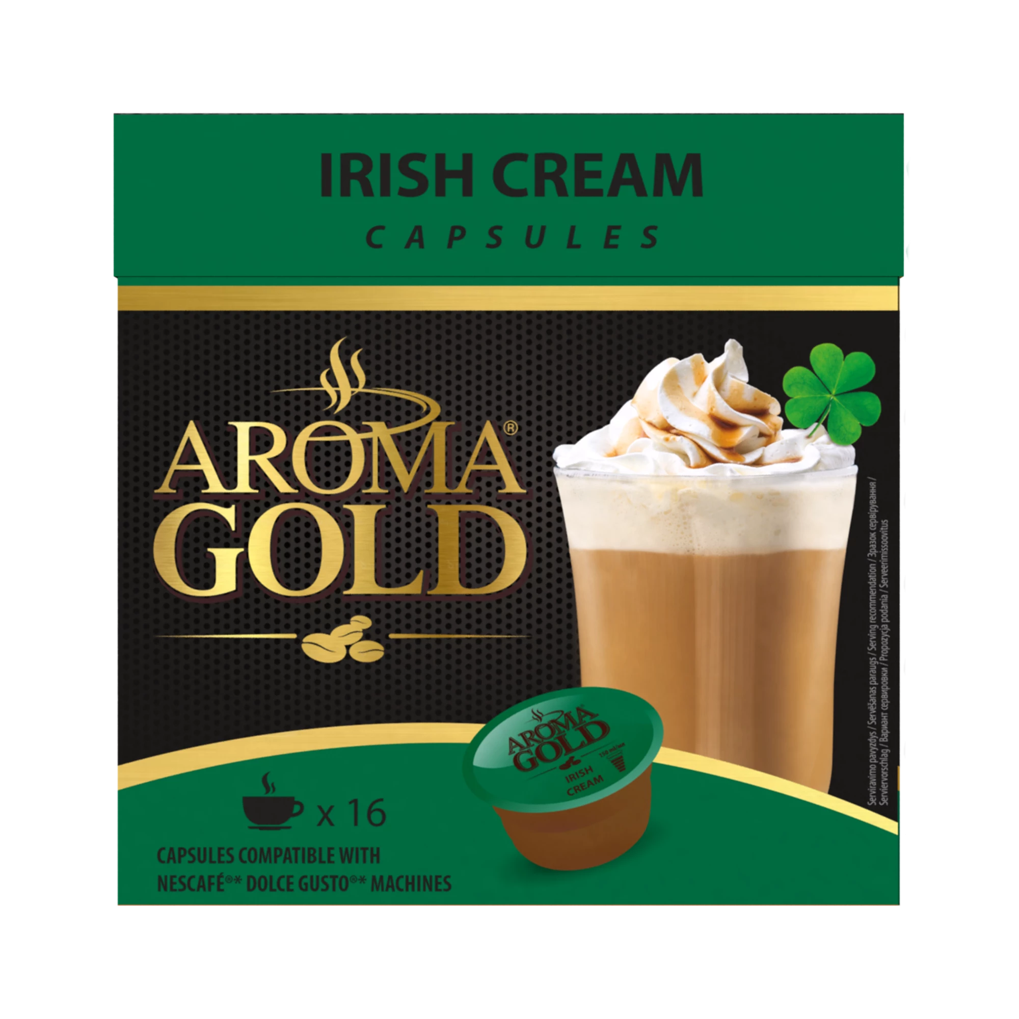 Café Créme Irlandaise  Compatible Dolce Gusto X 16 - Aroma Gold