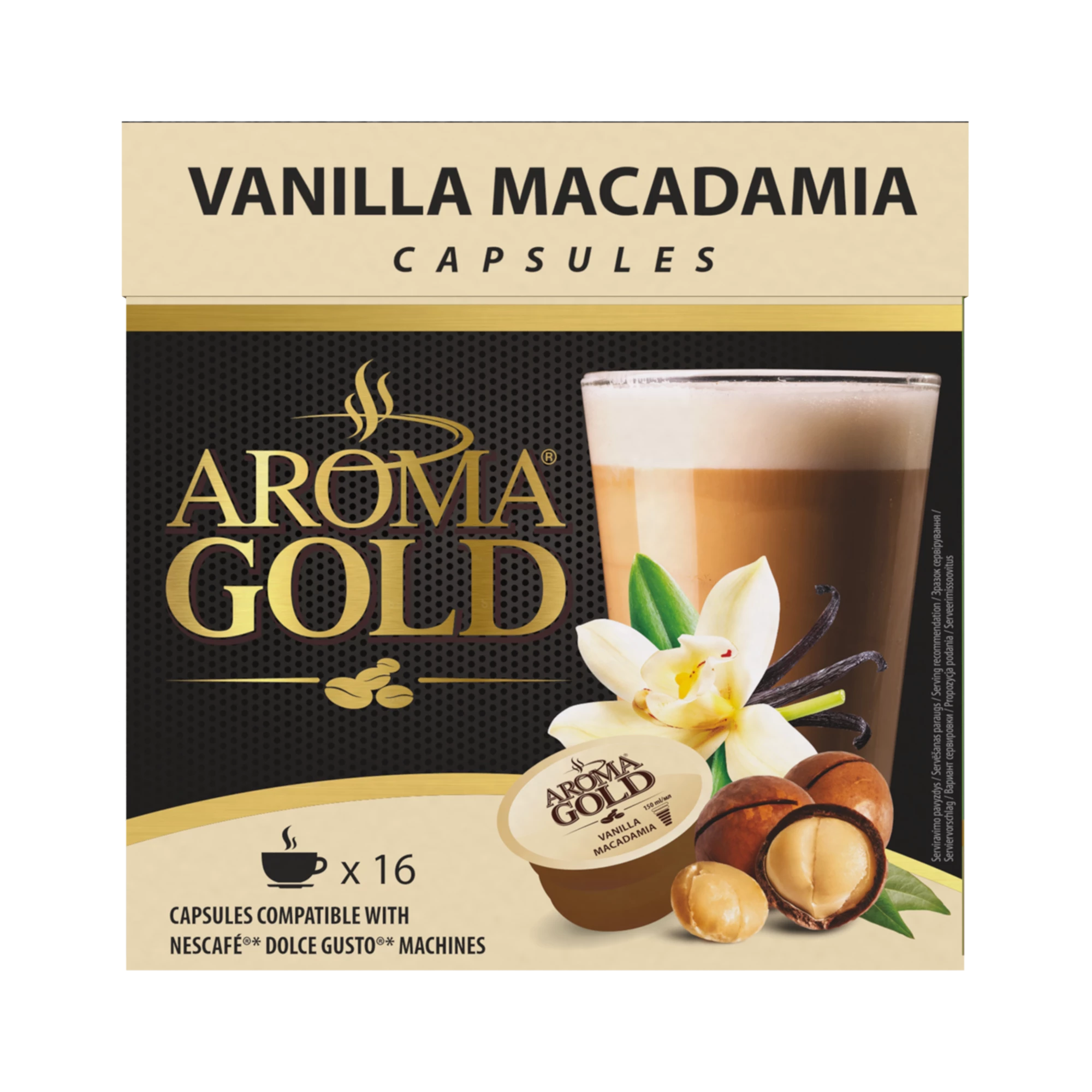 Café Vanilla Macadamia Tương thích Dolce Gusto X 16 - Aroma Gold