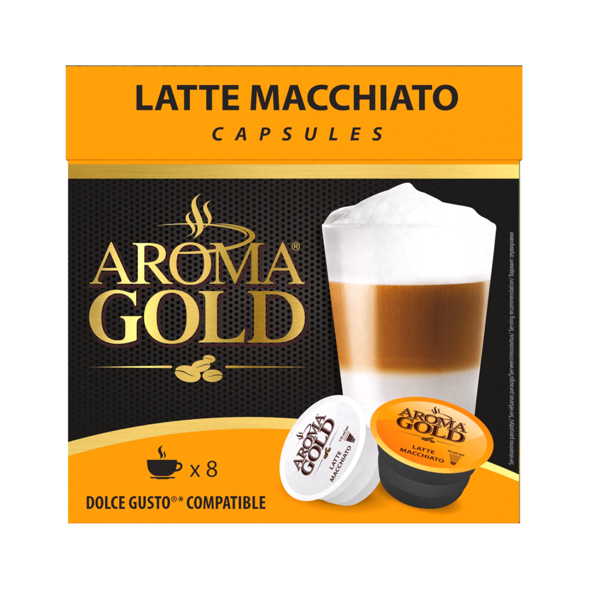 Café Latte Macchiato  Compatible Dolce Gusto X (8 + 8) - Aroma Gold