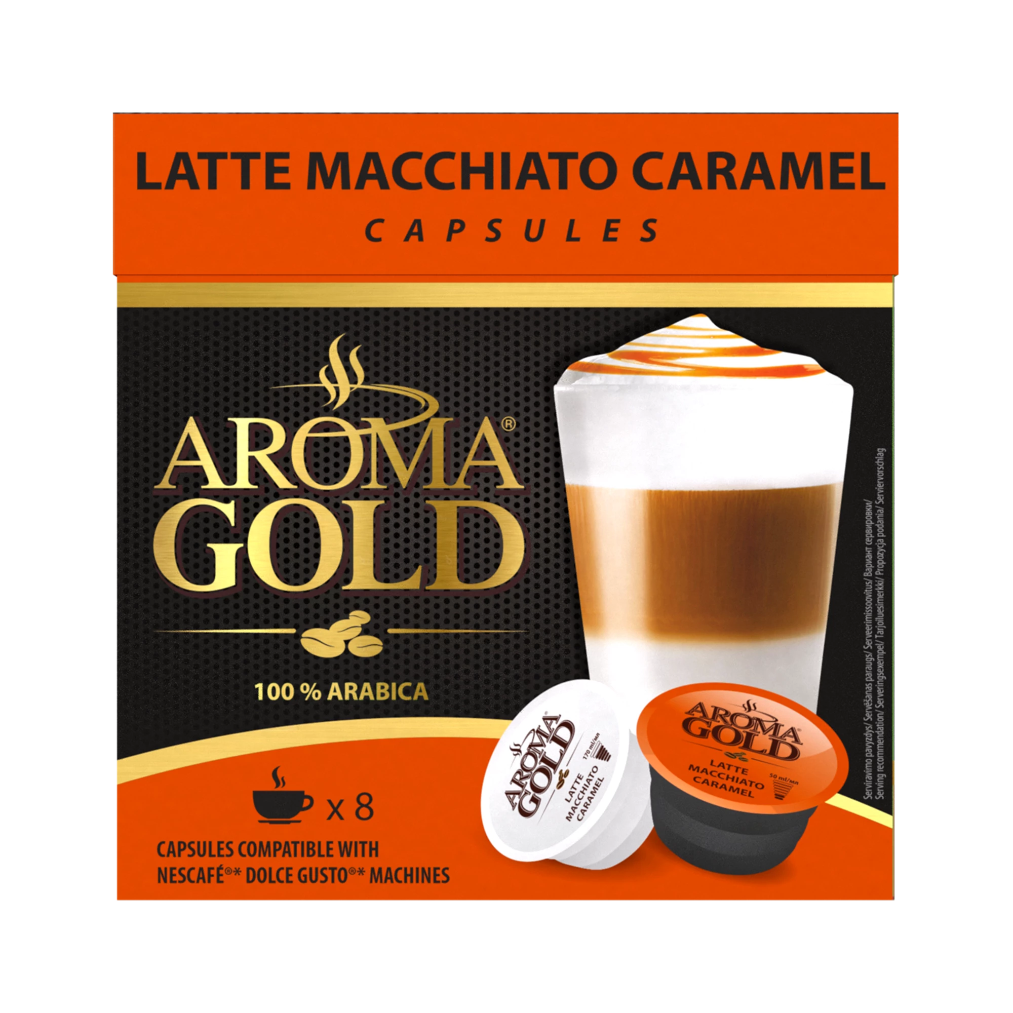 Café Latte Caramell Tương thích Dolce Gusto X (8 + 8) - Aroma Gold
