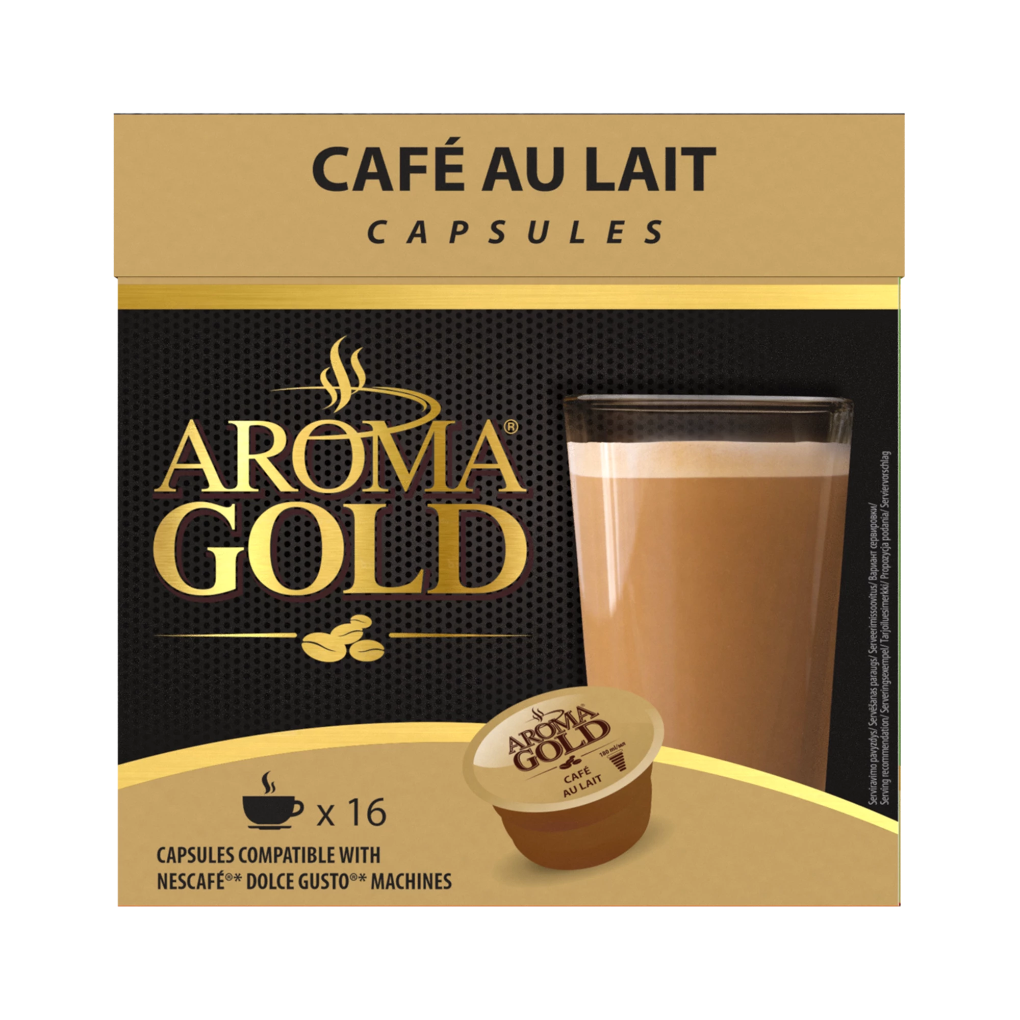 Café Au Lait Tương thích Dolce Gusto X 16 - Aroma Gold