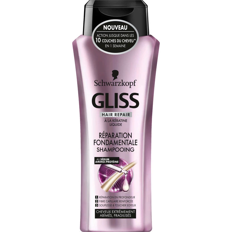 Gliss shampooing réparation fondamentale 250ml - SCHWARZKOPF