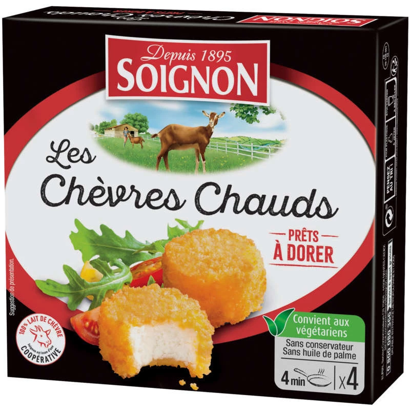 Chevre Chaud Soignon X4 100g