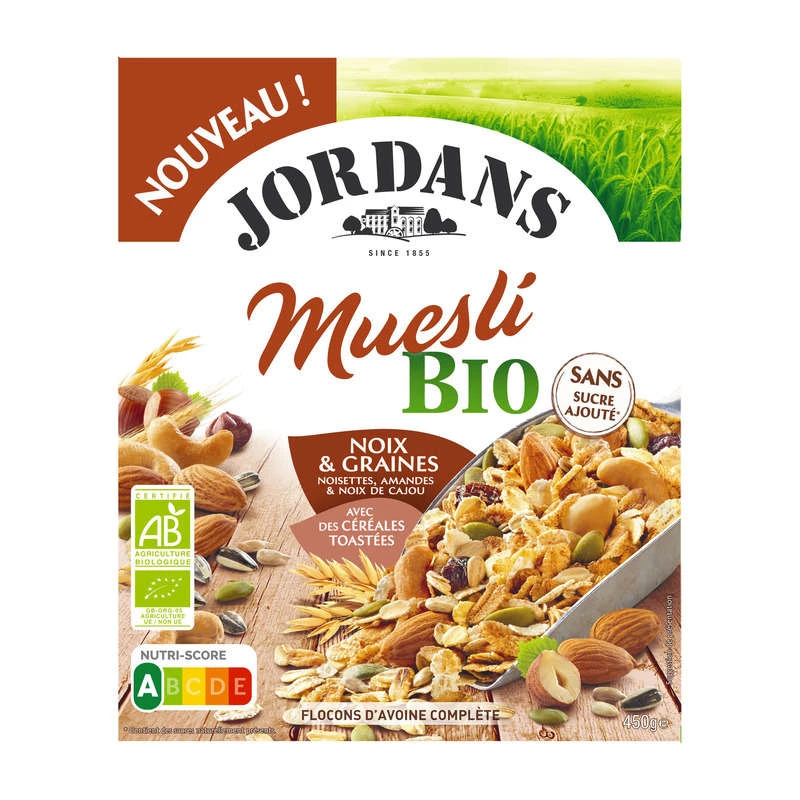 Organic Muesli with Nuts, 450g - JORDANS