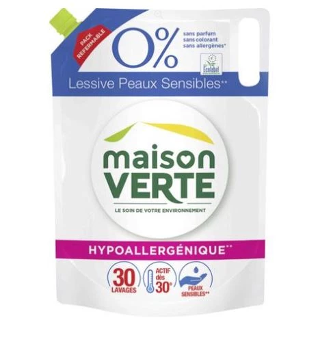 Sensitive skin detergent doypack 0% 1.8l - MAISON VERTE