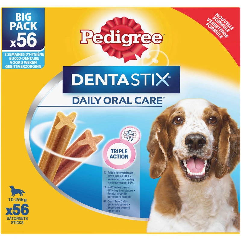 Bâtonnets Dentastix pour chiens moyens x56 - PEDIGREE