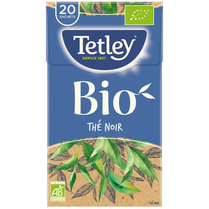 Box Of 20 Tetley Organic Classic Black Tea Sachets