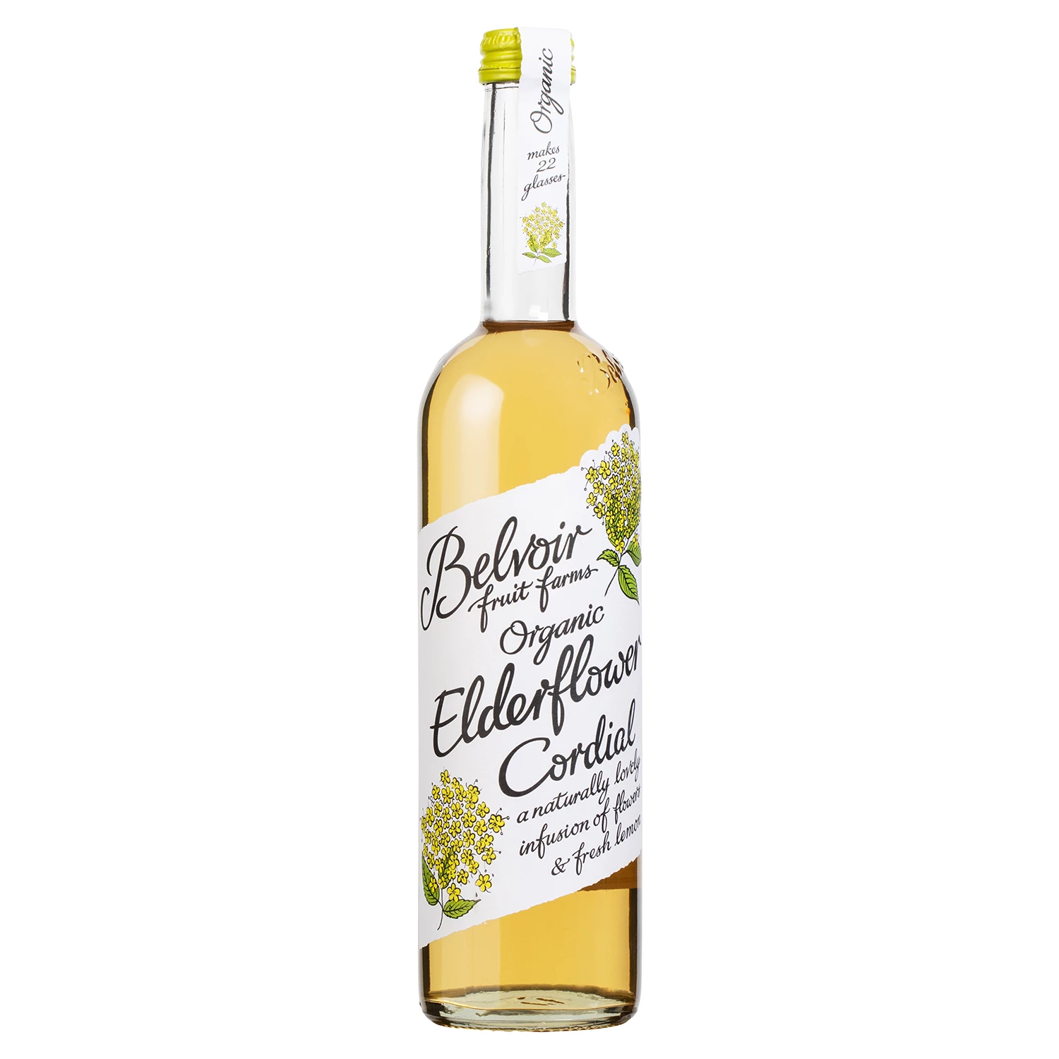 Elderflower 50cl Organic Syrup - BELVOIR FARM