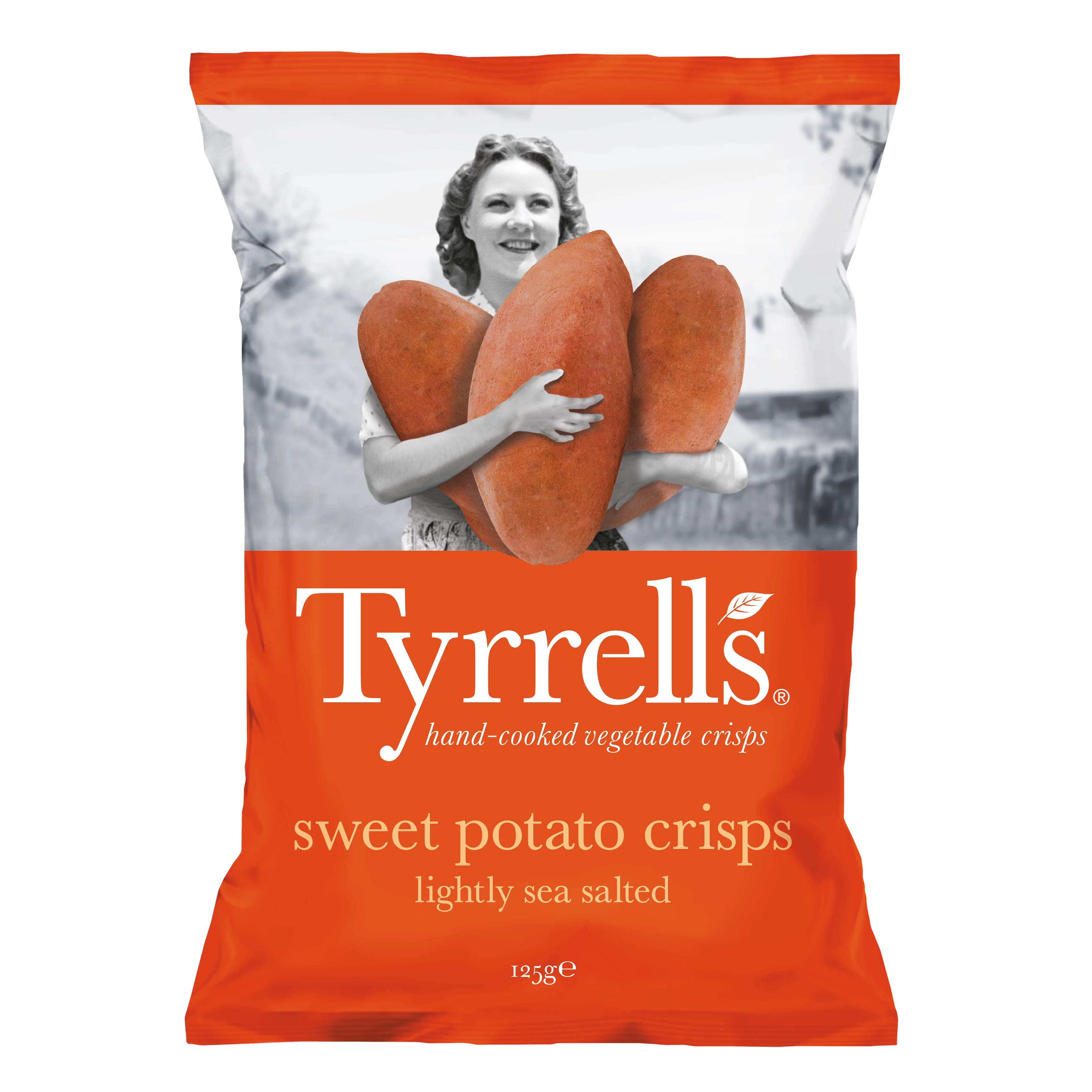 Sweet Potato Crisps, 125g - TYRRELLS