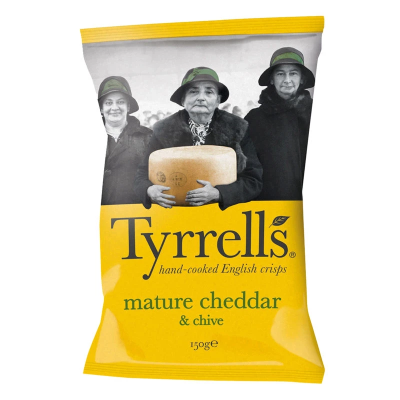 Chips Nature Cheddar và Chive 150g - TYRRELL'S