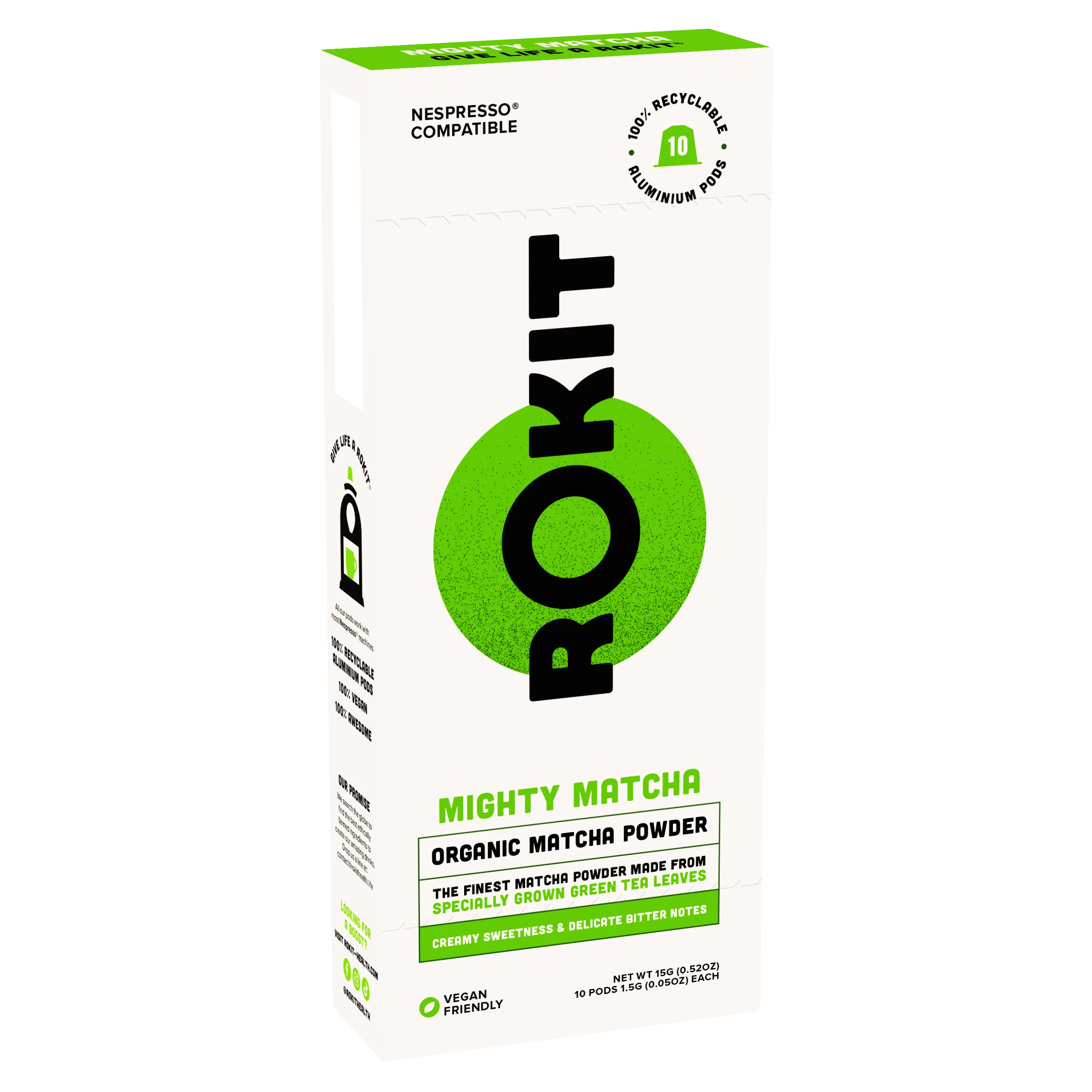 マイティー抹茶ネスプレッソコーヒー 10ポッド - Rokit