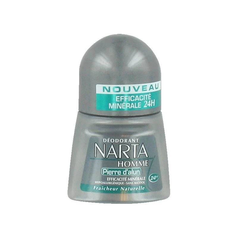 MEN roll-on deodorant 24h Alum stone natural freshness 50ml - NARTA
