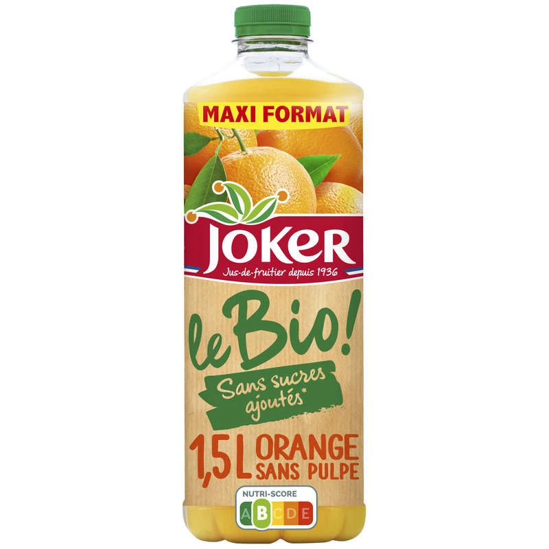 Succo d'arancia biologico senza polpa 1 5L - JOKER