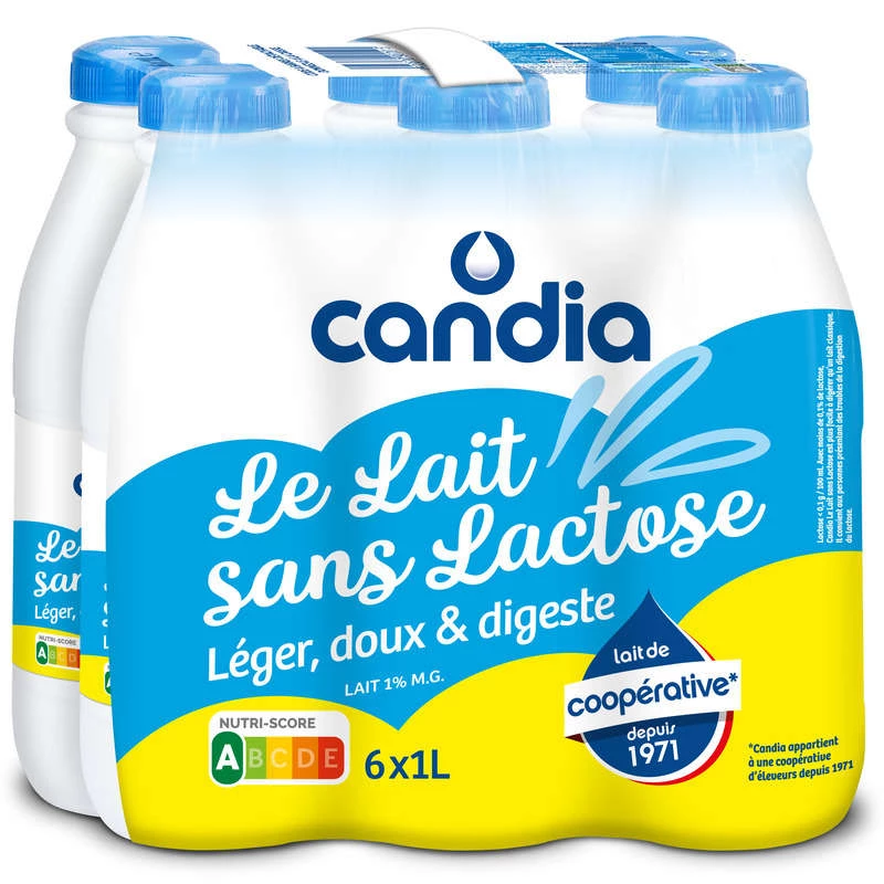 Candy'Up - Boisson lait & jus de framboise Candia - Intermarché