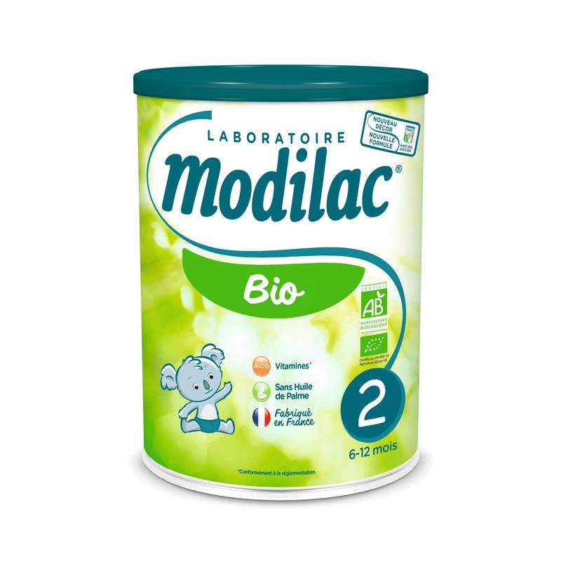 Organic 2nd age milk powder 800g - MODILAC