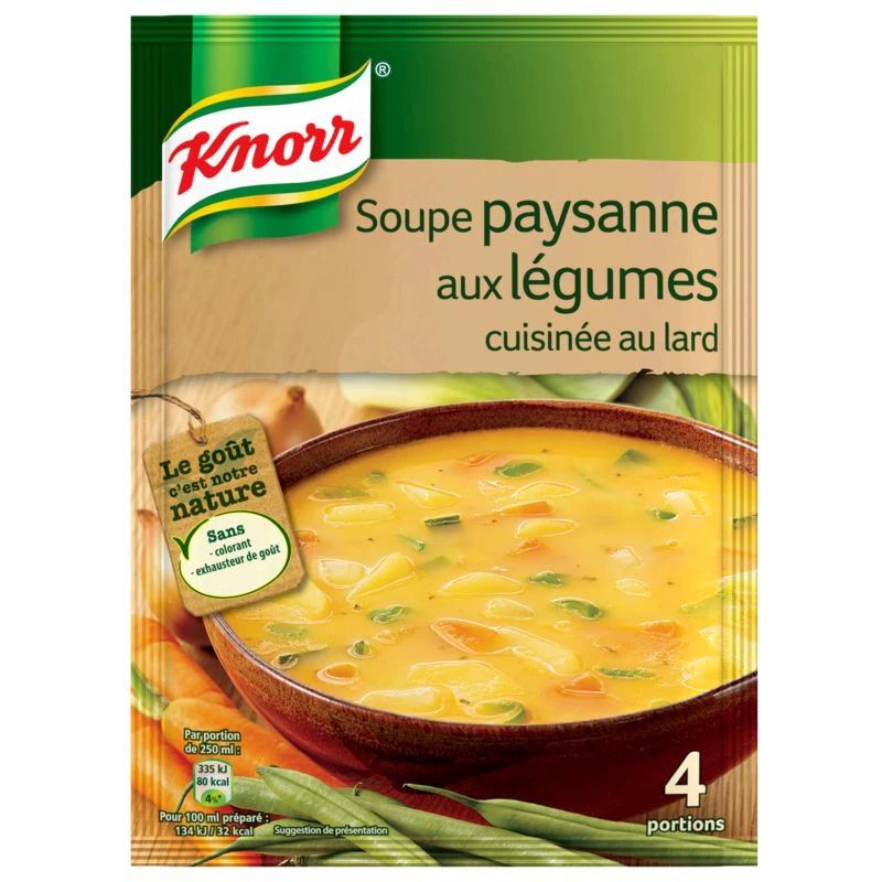 Soupe Paysanne aux Légumes 4 Portions, 97g  - KNORR