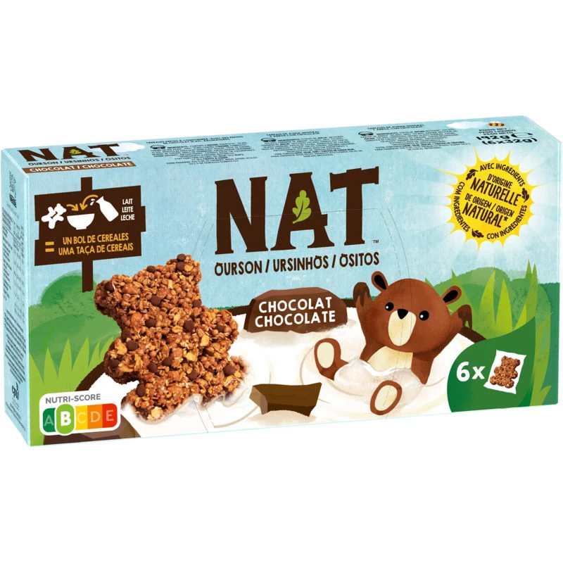 Nat Ourson Chocolat 6x32g