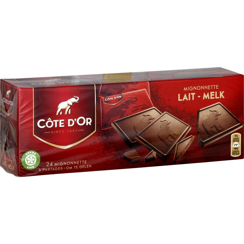 Chocolate ao leite Mignonette 240g - CÔTE D'OR